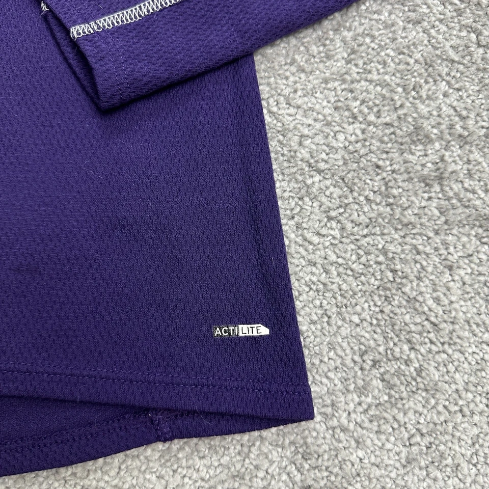 Blusa Salomon ActiLite Active feminina pequena azul gola simulada manga longa furos para polegar - Imagem 4 de 4