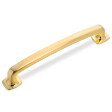 Cosmas Cabinet Hardware Brushed Brass Modern Handle Pulls #4396-128BB