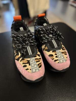 Versace Pink and Black Leopard Athletic Shoes Amazon.com | Uminder Leopard Print Shoes Women main image 4
