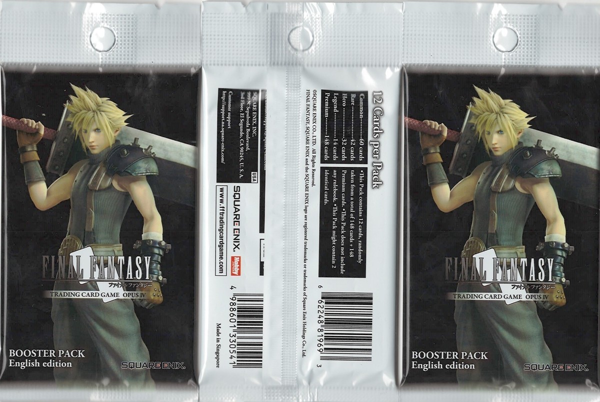 Final Fantasy TCG Opus IV 3 Pack Booster Lot Factory Sealed English Edition  CCG | eBay