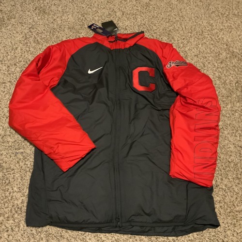 Men's Nike Navy Cleveland Indians Authentic Collection Dugout Full-Zip Jacket