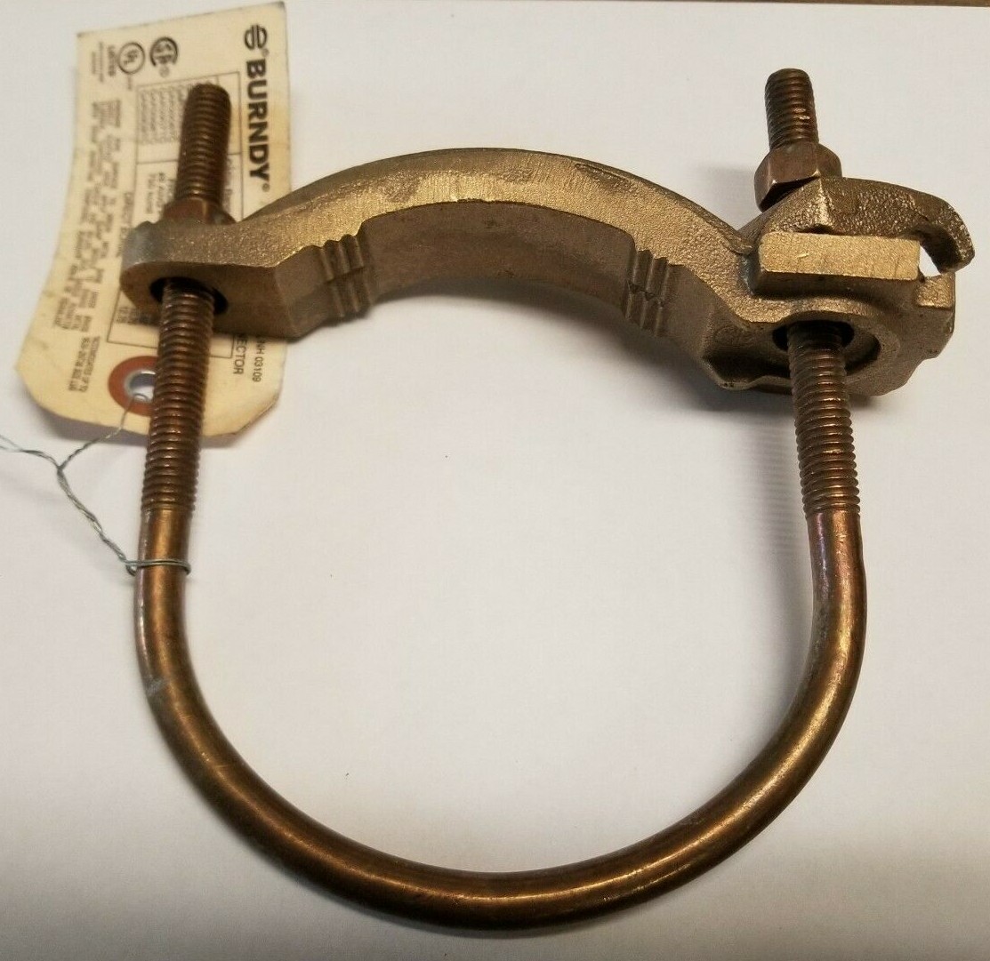 Burndy GAR3904BU Pipe Grounding clamp, 2 1/2" to 3 1/2" pipe, 4STR to 4