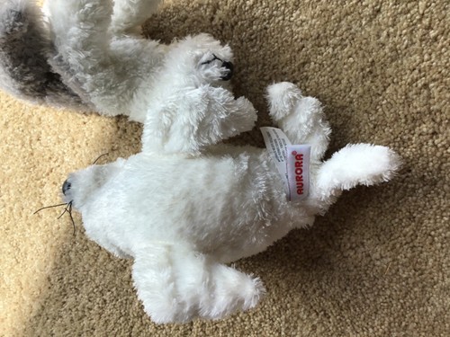LOT GANZ WEBKINZ TY STUFFED PLUSH ANIMALS TOYS PINKY OWL WHITE FOX SEAL DOG GIFT - Picture 10 of 12