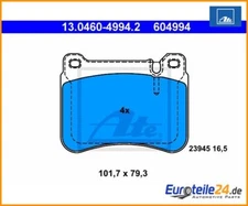 Brake pad set, disc brake ATE 13.0460-4994.2