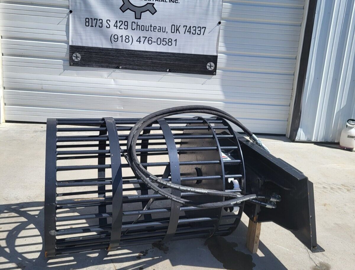 Skid Steer Rock Cleaner/Roller Dirt Screener Sifter Hydraulic