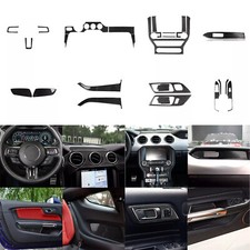 25pcs Real Carbon Fiber Kits Full Interior Trim Cover For Ford Mustang 2015-2020