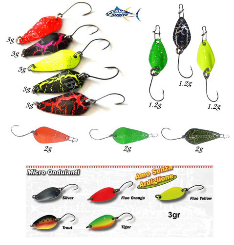 Pesciolini Gomma Pesca Kit 5 Esche Artificiali Da Pesca 10cm - Cucchiaini Per Spinning Trota E Luccio Kit Esche Cucchiaino 10cm Trota Luccio Bass Spinning