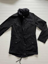 Target Black Parka Zip Up Jacket With Buttons Women's Size Small