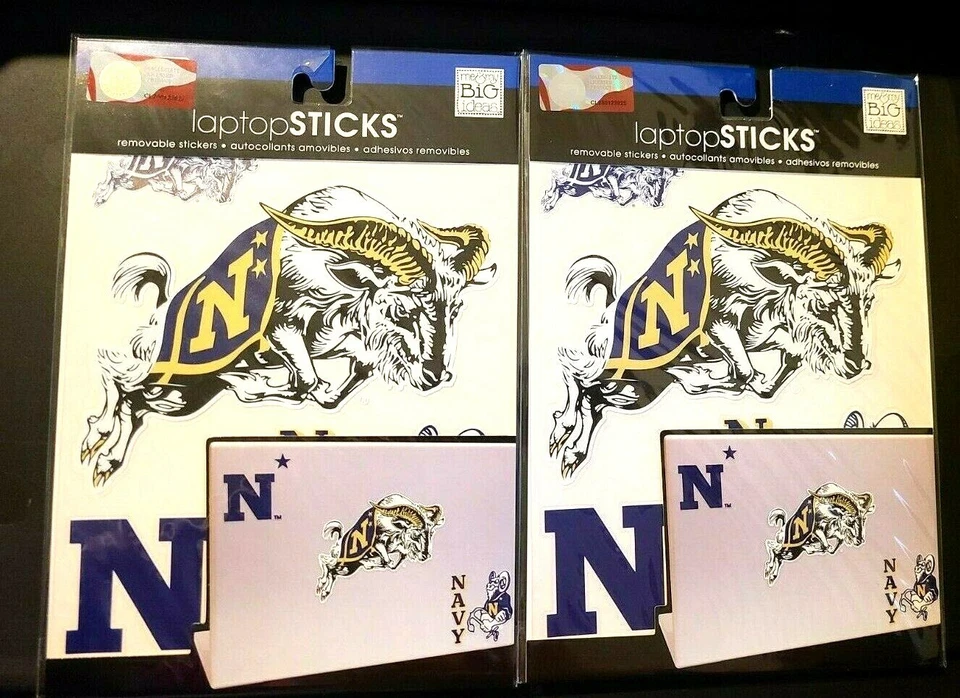 Lot of 4 NCAA US Navy University College Gift Tablet Laptop Removable Stickers - Image 3 of 4