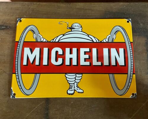 Michelin Man Enamel Sign - Foto 1 di 2