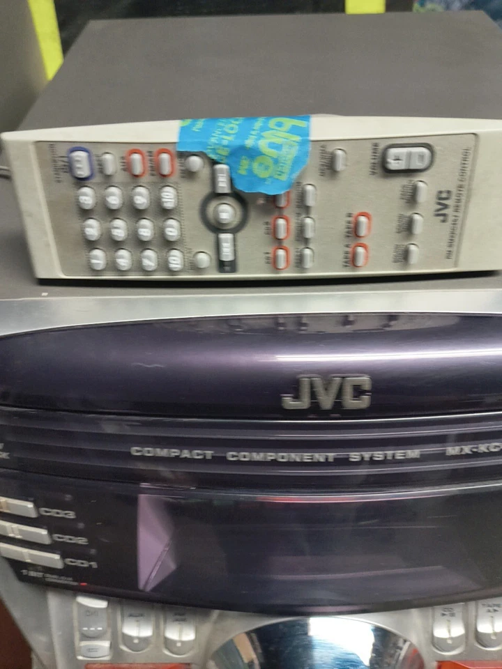 JVC MX-KC45 3 CD Changer Dual Cassette Player AM FM Stereo System - Image 4 of 4