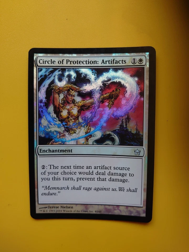 MTG Card.  Circle of Protection :Artifacts FOIL  Fifth Dawn enchantment - Image 3 of 3