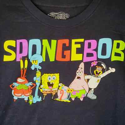 Spongebob Shirt Mens 2XL XXL Blue Nickelodeon Outdoor Retro Cartoon 90s USA NWOT