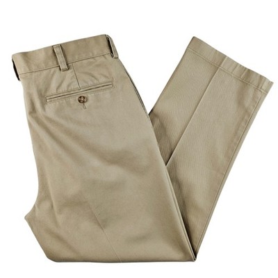 Vintage LL Bean Herren Chino Hose Beige Natural Fit Baumwolle Größe W34 L29