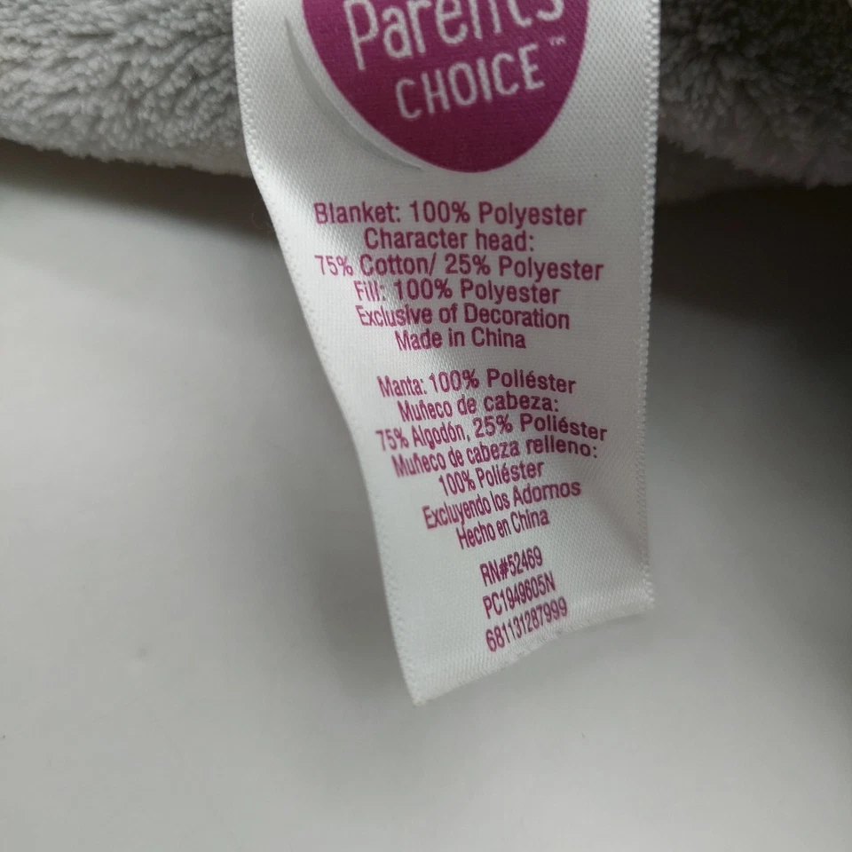 Manta bebé elefante nubes gris blanco gris elección de los padres borde satinado felpa adorable Foto 3 de 4