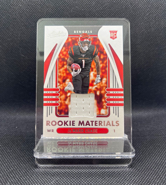 Panini 2021 Panini Absolute Ja'Marr Chase #ARM-JMC Rookie Materials RC MEM