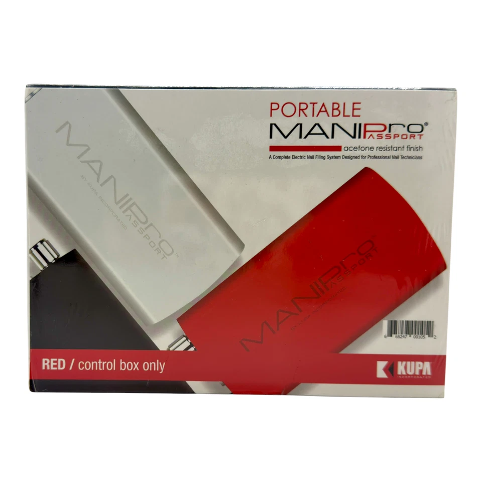 KUPA MANIPro Passport Control Box Only – Red – Portable Nail Drill System - Image 2 of 3