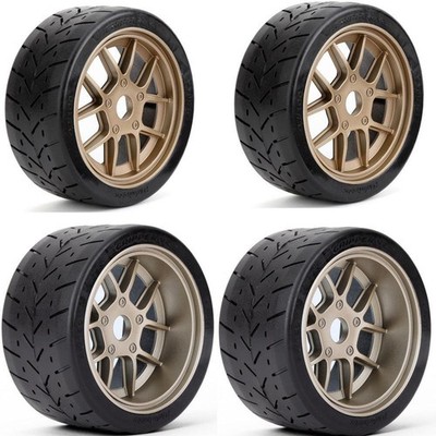 Powerhobby 1/8 Gripper Front Rear 42/54/100 Belted Tires Gold V2 Arrma Felony