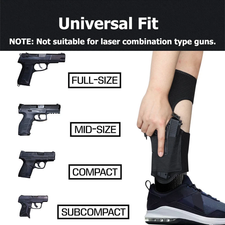 Hidden Ankle Gun Holster Leg Strap with Magazine Pocket for Concealed Carry - Image 4 of 4