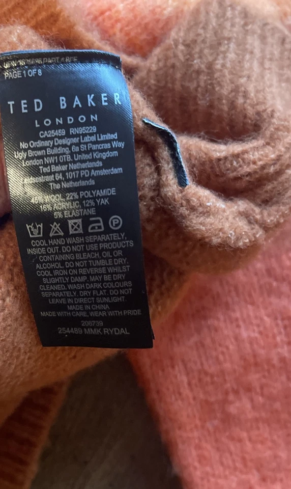 TED BAKER LONDON Knit Sweater  Sz 3(small-medium) - Image 3 of 4