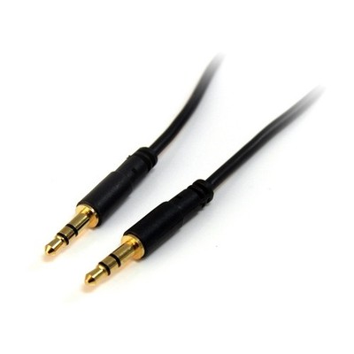 STARTECH.COM 3 FT Slim 3.5MM Stereo Audio Cable - M/M 3 ft, Black 