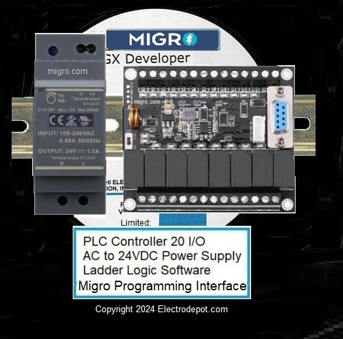 Learn Programming Controller Kit PLC Trainer Kit Controller Migro Developer Ladder Logic Programming ...