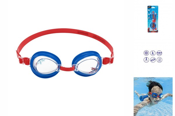 Bestway Kinder-Schwimmbrille Spiderman Silikonband 3 Jahre Strand Und Pool 9801-image