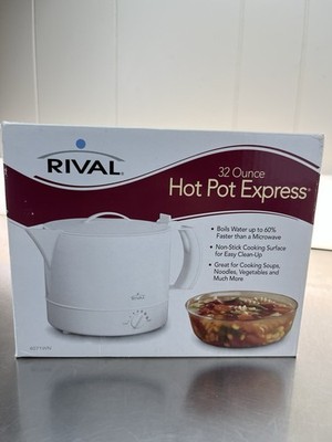 Rival 32 Oz  White Electric Hot Pot Express Model 4071WN 