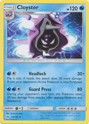 Cloyster - 34/149 - Rare - Damaged