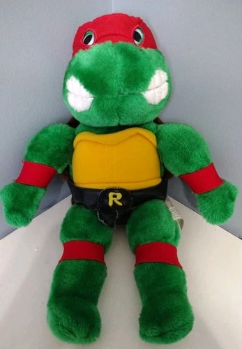 Vintage 1989 TMNT Teenage Mutant Ninja Turtles 15” Raphael Playmates Plush