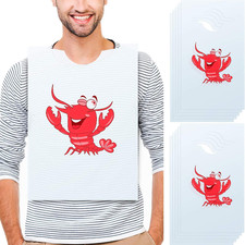 Plastic Crawfish Lobster Bibs for Adult Disposable Seafood Shrimp Boil Bibs 23 I