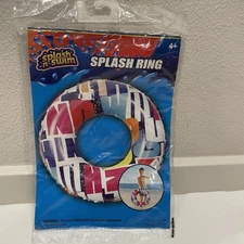 NEW Splash-N-Swim Pool Float Ring 17.5"  In Kids 4+ Inflatable Colorful Letters