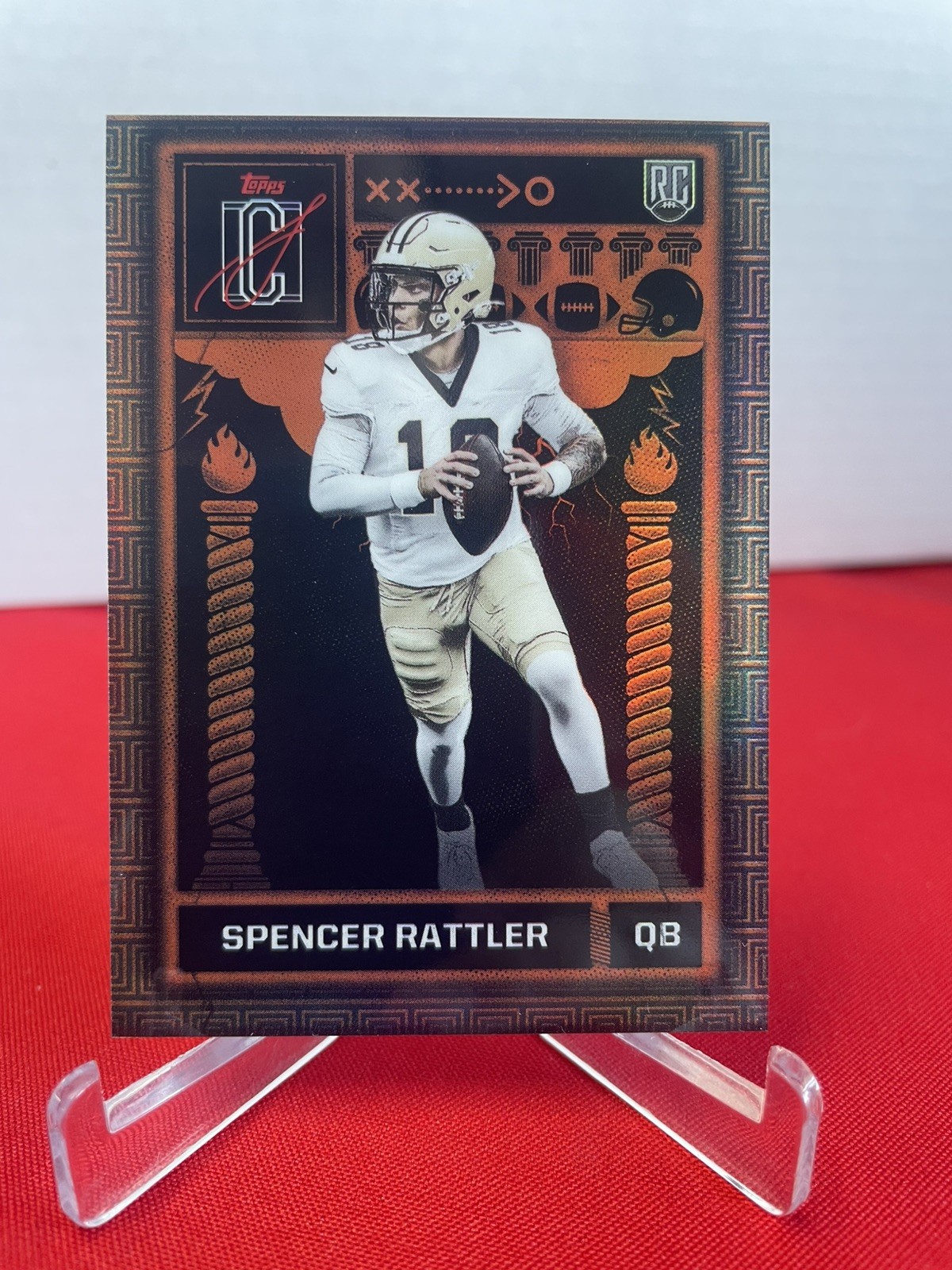 2024 Topps Signature Class Spencer Rattler Odyssey #O-5 SP Case Hit Saints