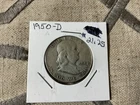 1950-D FRANKLIN HALF DOLLAR 90% fine silver ungraded and uncertified
