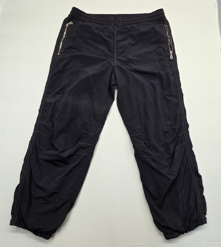 Bogner, Bogner USA Nylon Track Pants XL Black Vintage 80s 90s Zipper Pocket Warm‑Up