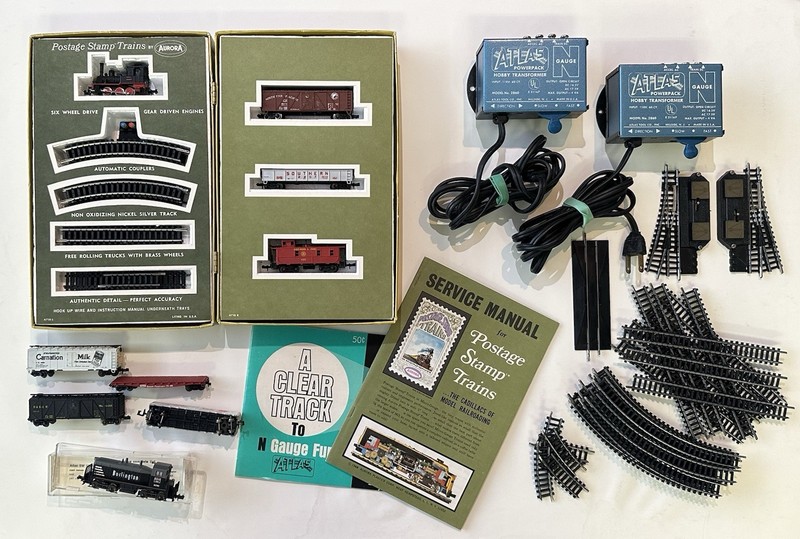 "Tested & Working 1960s Aurora/Atlas N Guage Model Train Set Lot"