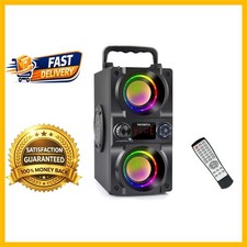 Double Subwoofer Bluetooth Speaker with FM Radio MP3 Player Functionality