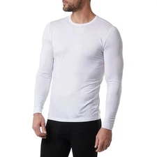 3 x 32 Degrees Heat Men's Base Layer Long Sleeve Top - NWT White - Small