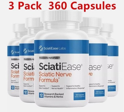 3 Pack SciatiEase Labs Sciati Ease Sciatic Nerve Formula 120 Cap NEW++