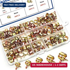 Sunxeke 150Pcs Spring Band Hose Clamps Assortment Kit,5 Sizes Fuel Line Hose
