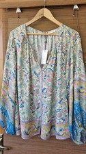 🦋SPELL & THE GYPSY XL OASIS BUTTON THRU BLOUSE BNWT Generous Sizing