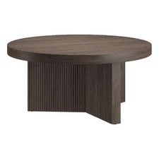Henn&Hart 32" Alder Brown MDF/PVC Coffee Table