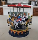 Schylling Horse Carousel Tin Metal Retro Push and Spin Toy