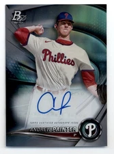 2022 Bowman Platinum Top Prospects Autographs #TOP34 Andrew Painter Auto On Card