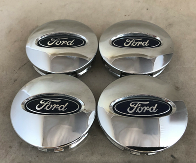 #ad Ford Chrome 65mm Wheel Center Hub Caps Set of 4 $24.22