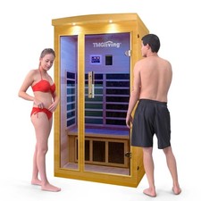 Indoor FAR Sauna for 1 2, Canadian Hemlock, 5...