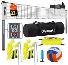 / Portable Outdoor Net Set for Backyard Beach Grass with Heavy Duty 1.25" Adjust
