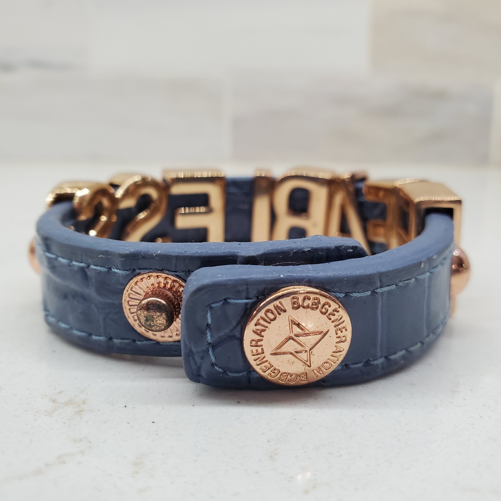 FEARLESS BCBGeneration Blue Snap Strap Bracelet L… - image 21