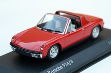 VW Porsche 914/4 Targa anno 1969-1976, rosso indiano, modello Minichamps in M. 1:43