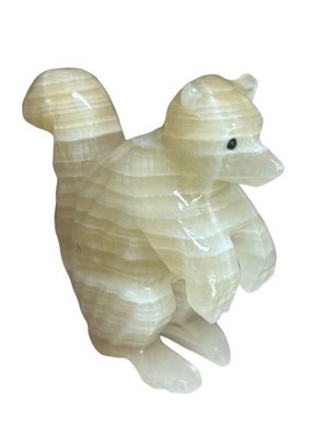 Vintage Onyx Squirrel Figure Rare Hand Carved Sculpture MCM